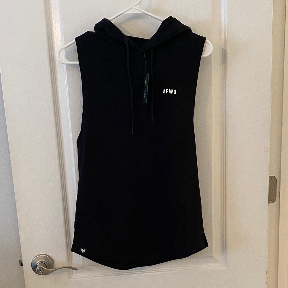 Alpha Forward Small Dash Sleeveless Hoodie